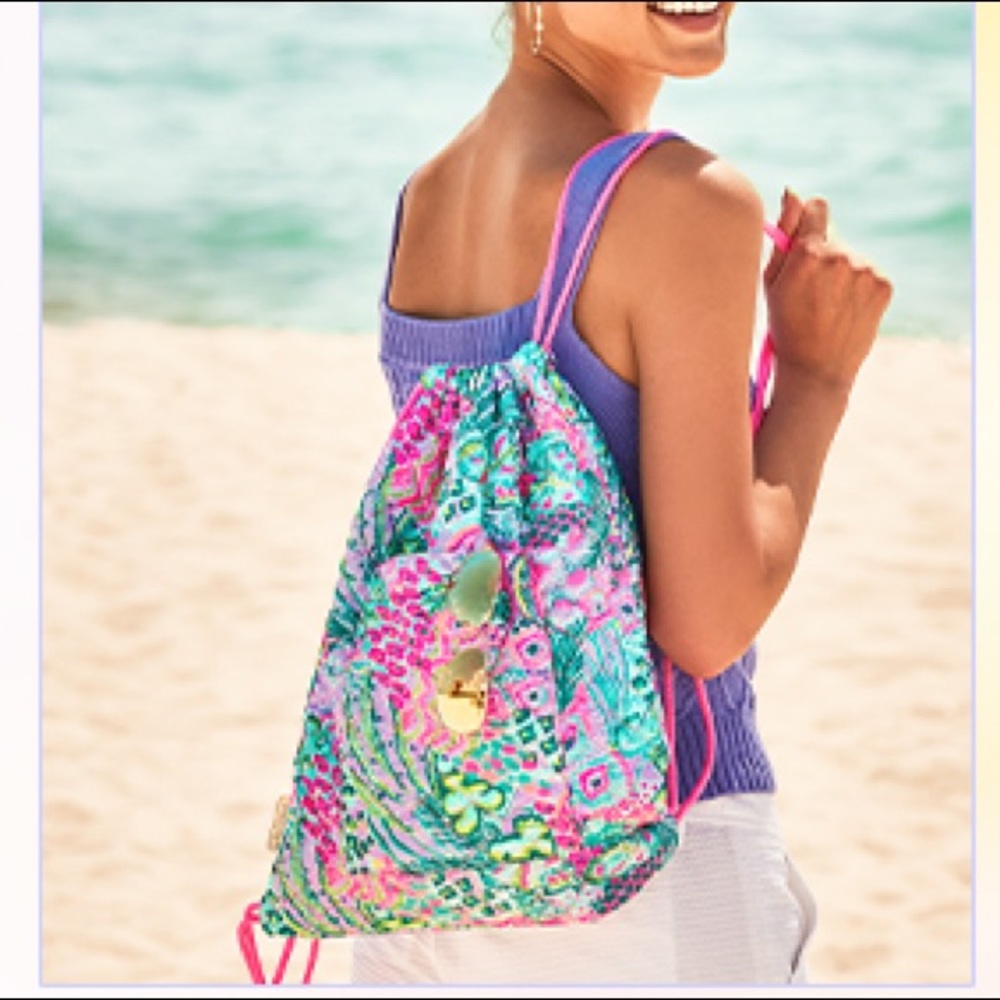 Lilly Pulitzer GWP Quilted String Backpack